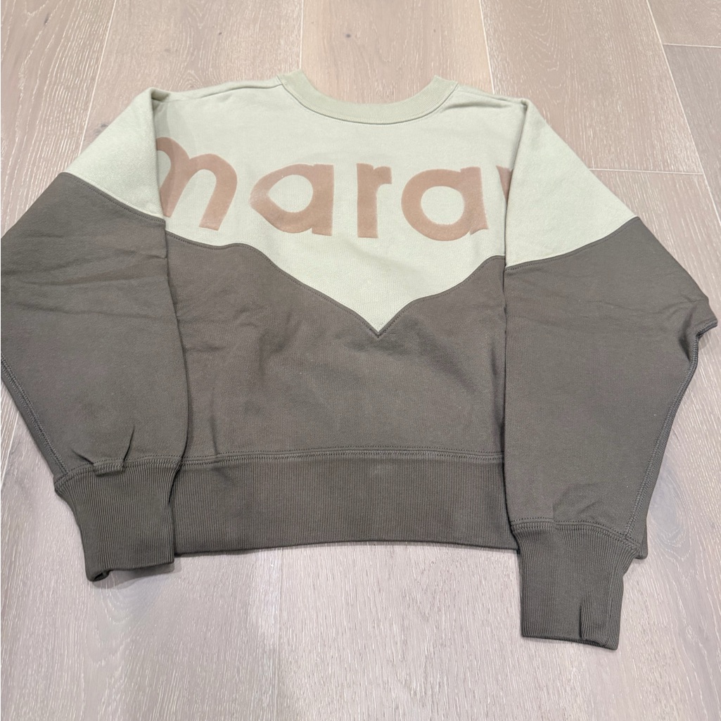 Isabel Marant Green And Brown Logo Sweatshirt
